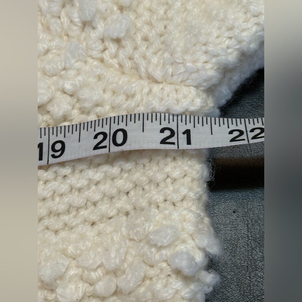Magaschioni Creme Cable Knit Popcorn Sweater Size Large - Picture 8 of 10